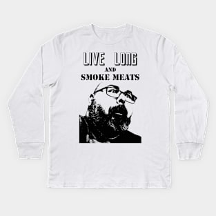 Live Long & Smoke Meats Kids Long Sleeve T-Shirt